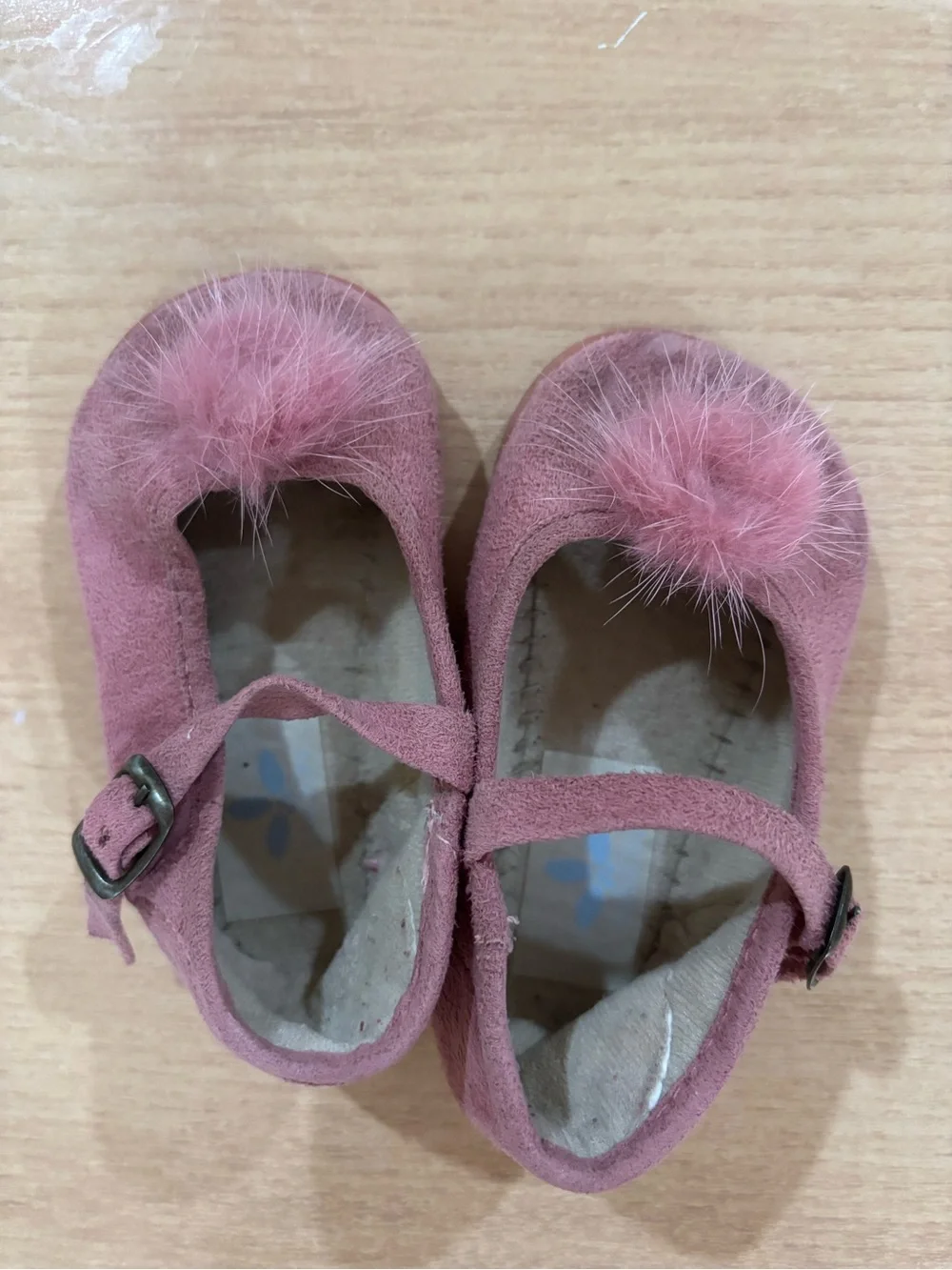 Sardon EU 18 Kids Pink Pom Mary Jane Shoes